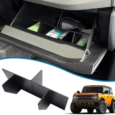 Органайзер для перчаточного ящика для Ford Bronco 2021 2024 2024 2/4-дверный пассажирский боковой разделитель для хранения вставок аксессуары