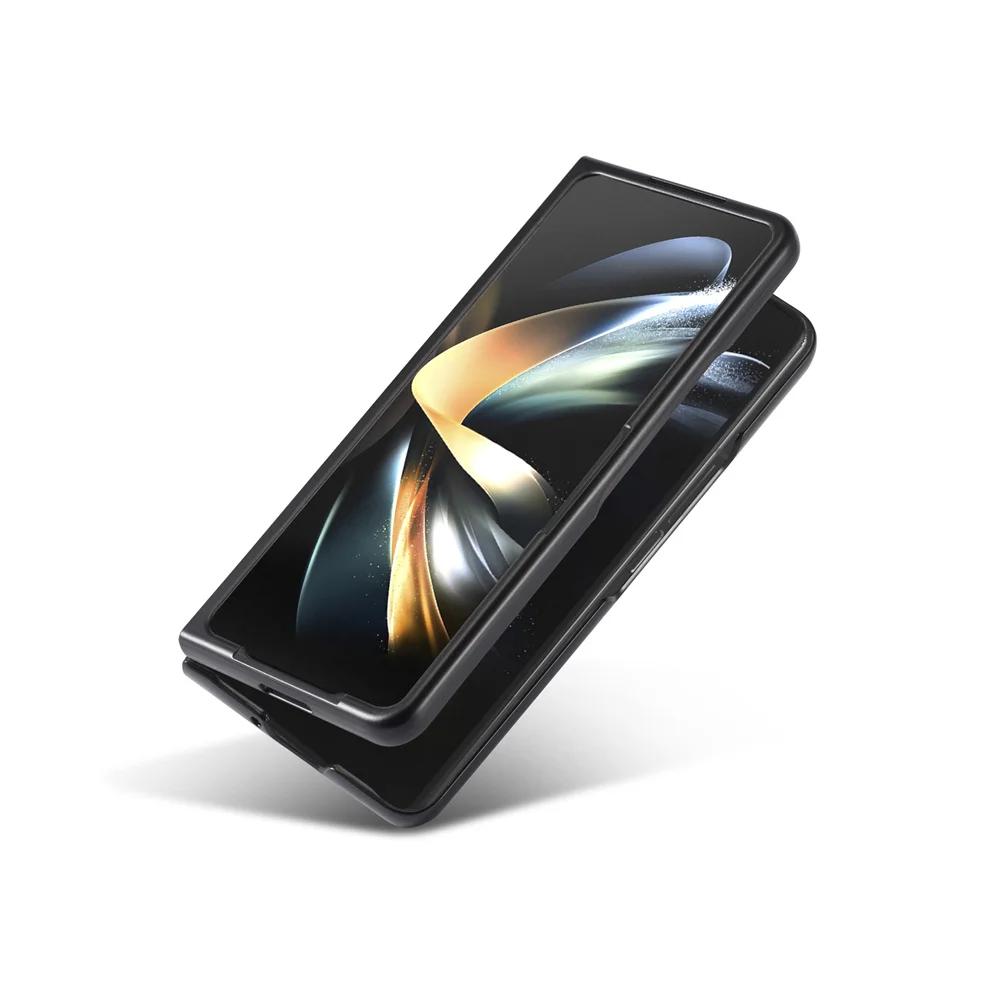 Ультратонкий чехол из ПУ-кожи для Samsung Galaxy Z Fold 7 6 5 4 3 Fold7 Fold6 Fold5 Fold4 5G, Жесткий чехол из углеродного волокна
