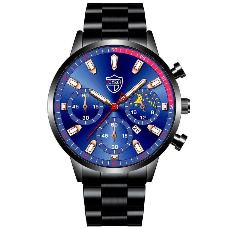 Stylish Simple Watch Men's Stainless Steel Watch Calendar Quartz Watch Men's Personalized Casual Watch