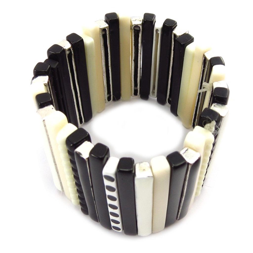 NOA [K1466] - Designer Bracelet 'Coloring' Black Beige