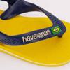 Желтые шлепанцы, темно-синий флаг Бразилии, детский HAVAIANAS