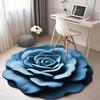 Floral Plush Floor Mat Non-Slip Absorbent Diatomaceous Earth Rug 3D Visual Flower