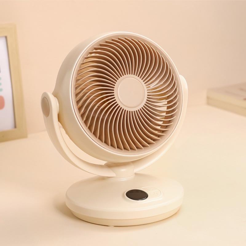 USB Rechargeable LED Desk Fan with Oscillation - Perfect for Dorms & Offices