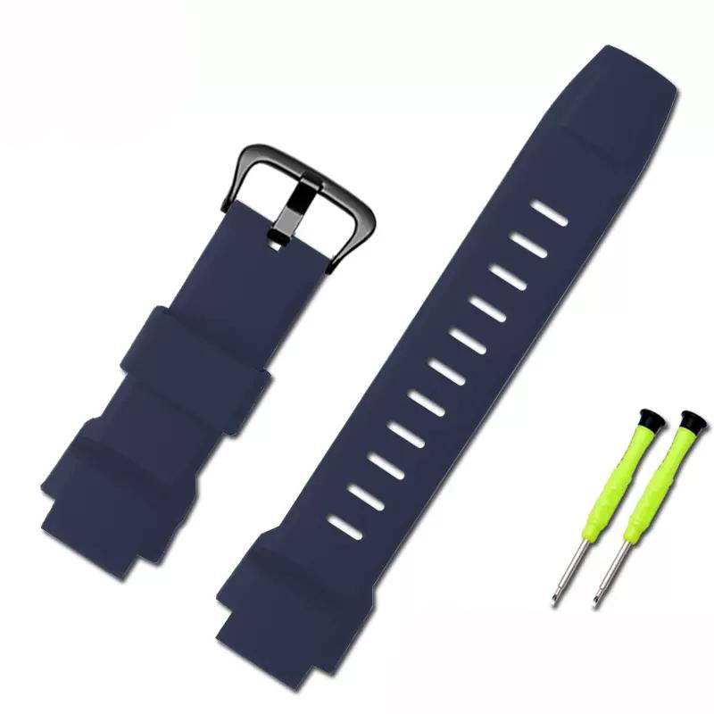 Резиновый ремешок на запястье для Casio PROTREK PRG-260/270/550/250 PRW-3500/2500/5100 Замена Черный Браслет 18 мм Силиконовые Ремешки для Часов