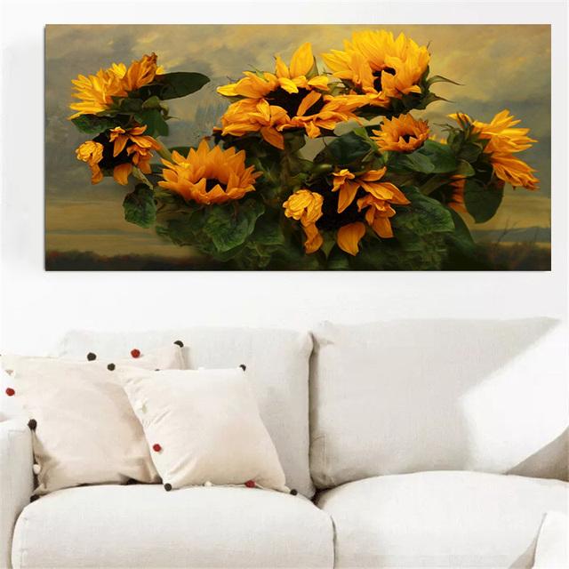 Абстрактные цветы ван гог подсолнухи холст картины скандинавские картины для стен постеры и принты гостиная домашний декор без рам