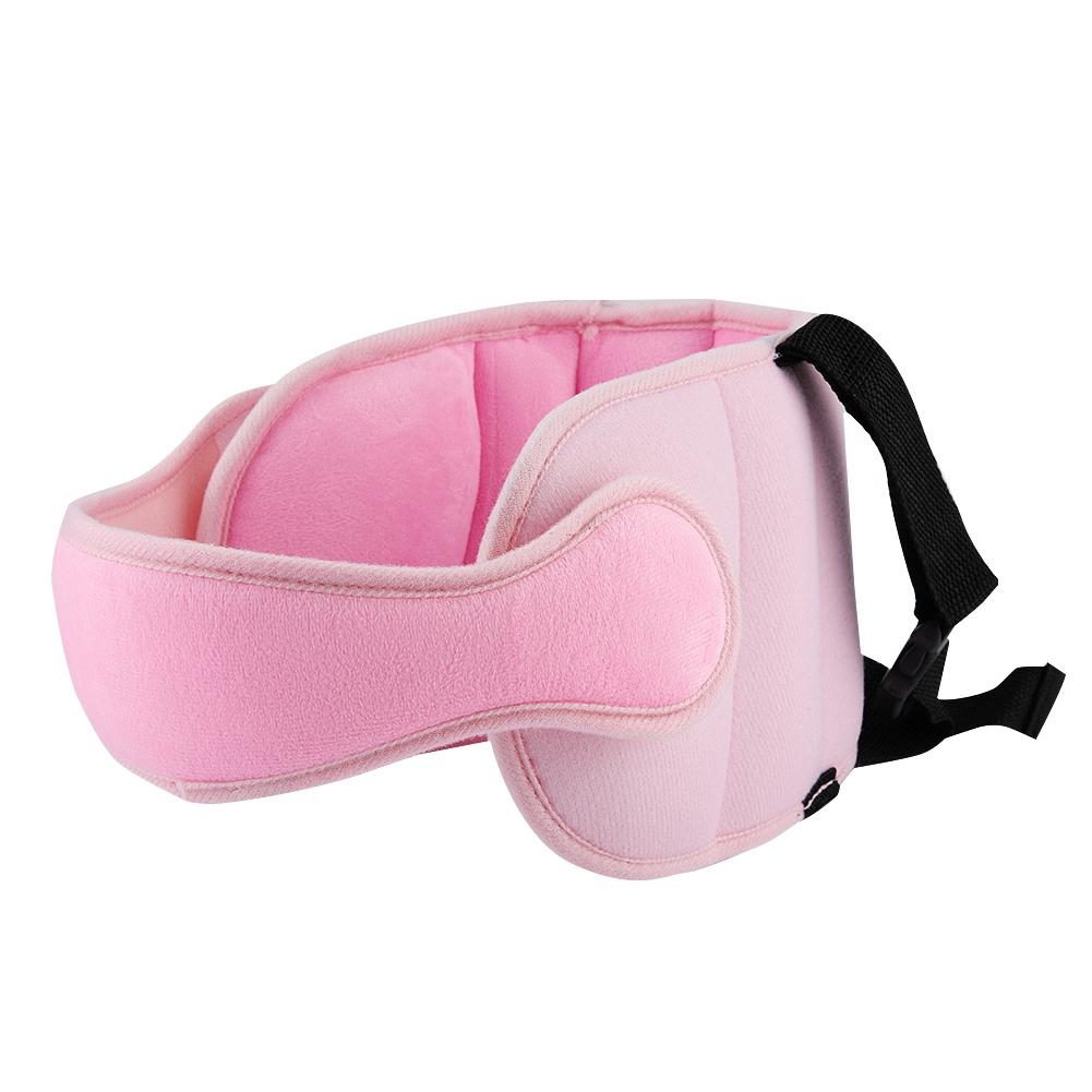 Car Seat Headrest Pillow Sleeping Head Support Pad Fixing Band for Kids Baby (Gray)