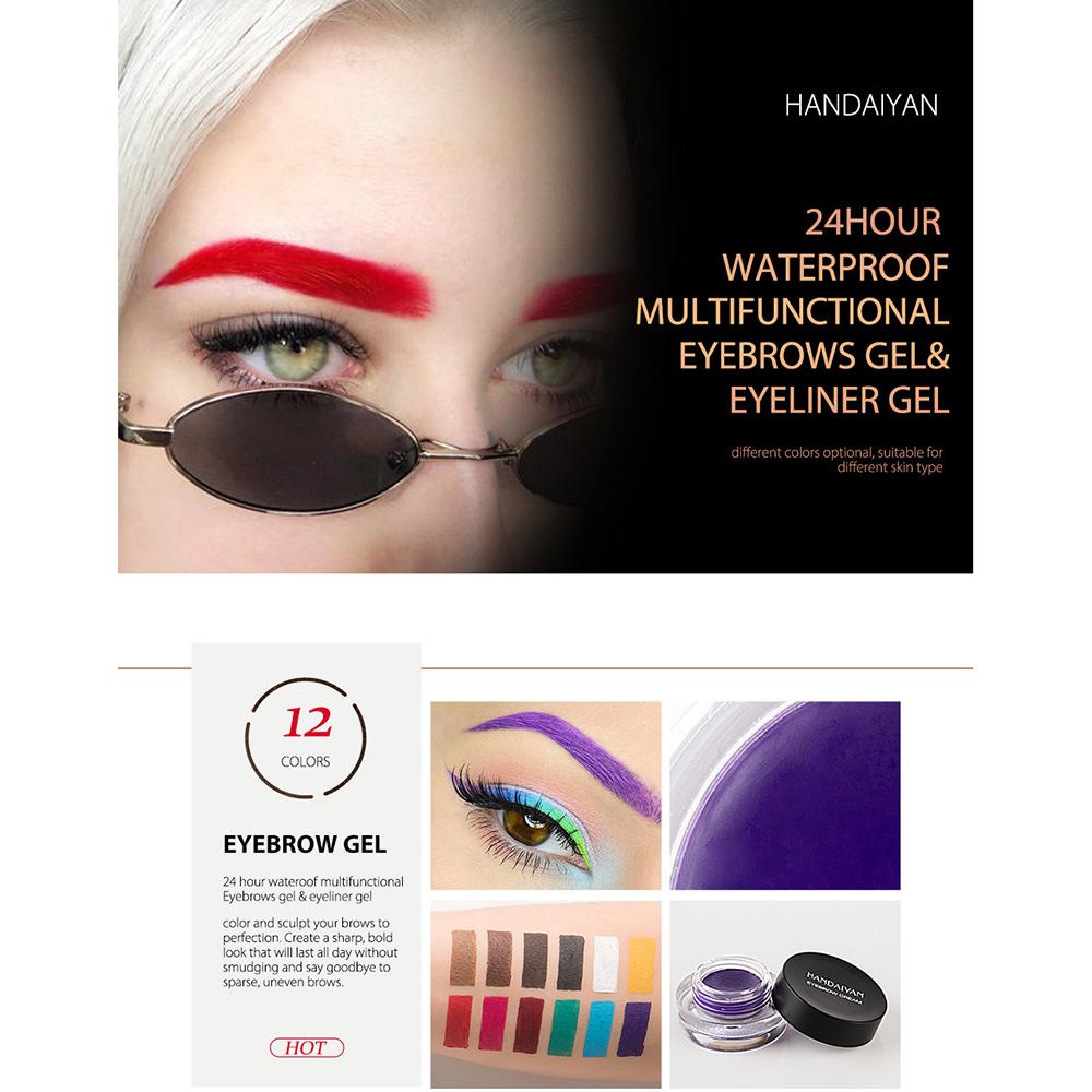 HANDAIYAN 12 цветов, водостойкий крем для бровей, профессиональная подводка для глаз, гель для бровей, оттенок для черных бровей, инструменты для макияжа бровей