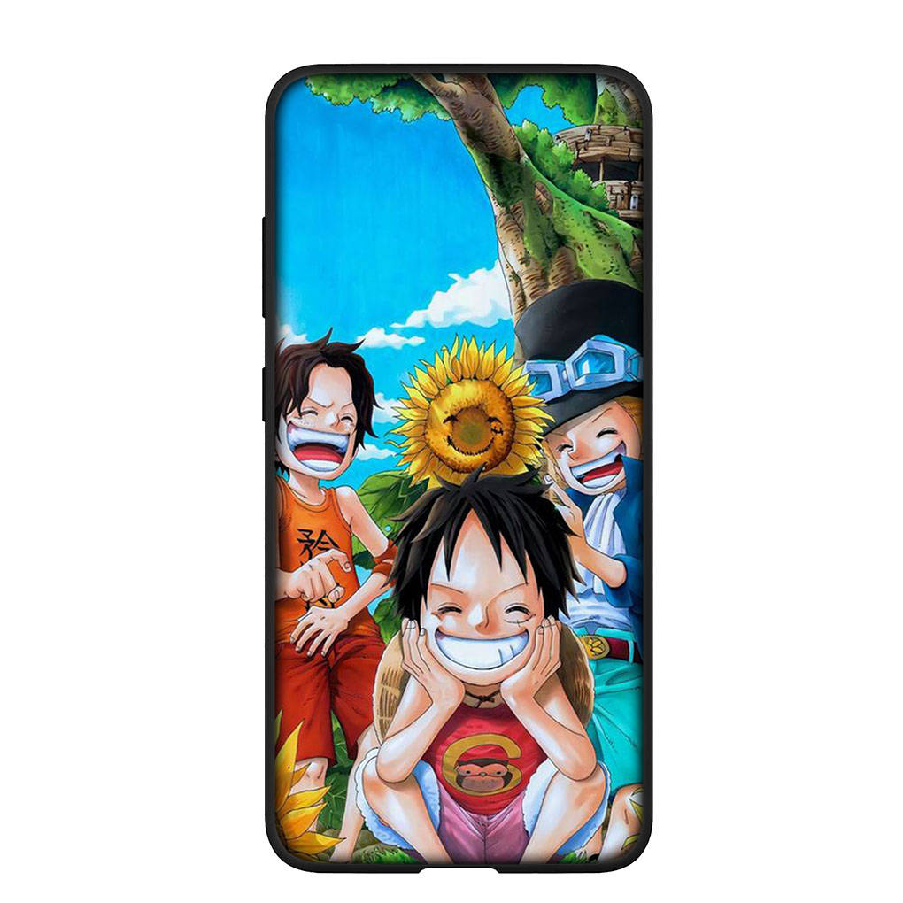 Чехол для телефона Samsung Galaxy S24 S23 iPhone 15 14 Xiaomi Redmi Note 13 12 11 8 10 9 Pro Max X XR OPPO A15 Huawei Anime Luffy Gear 5 One Piece Cover