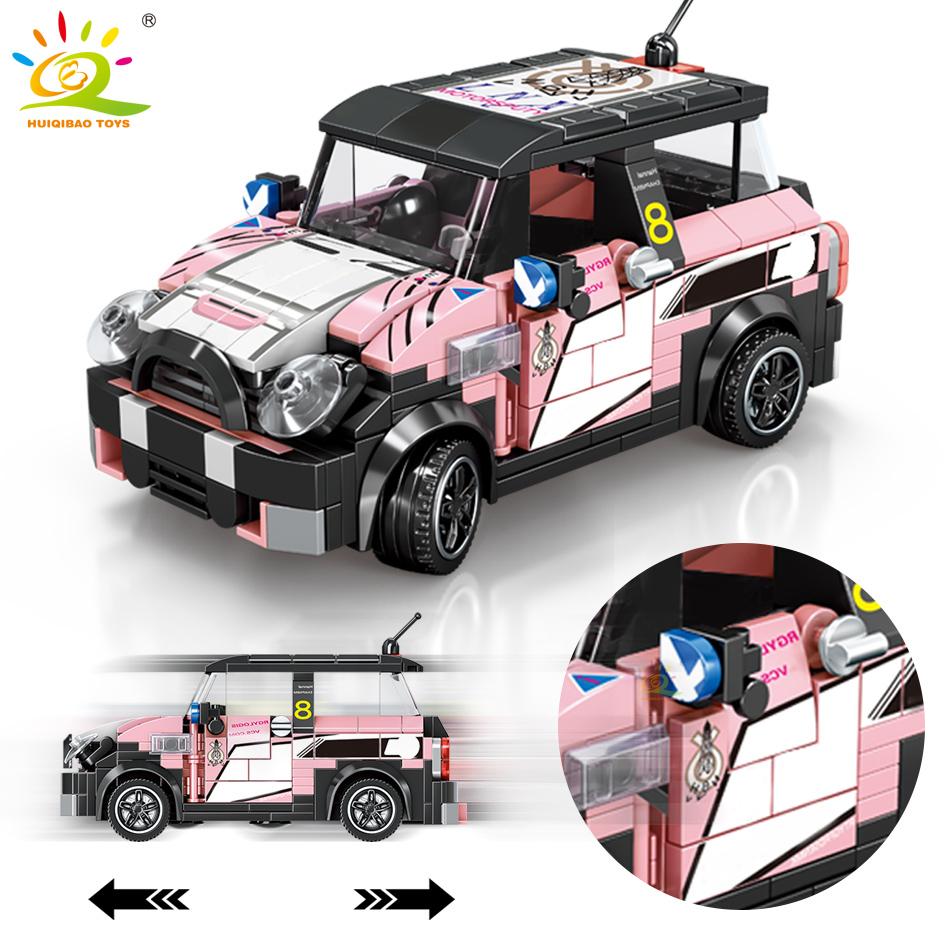 MOC Speed Champions, авто, строительные блоки, гоночный автомобиль с откатом, технические кирпичи, игрушки для детей, игра для мальчиков, подарок