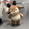 Плюшевая игрушка-панда из овечьей шерсти с мягким коротким ворсом для детей и коллекционеров