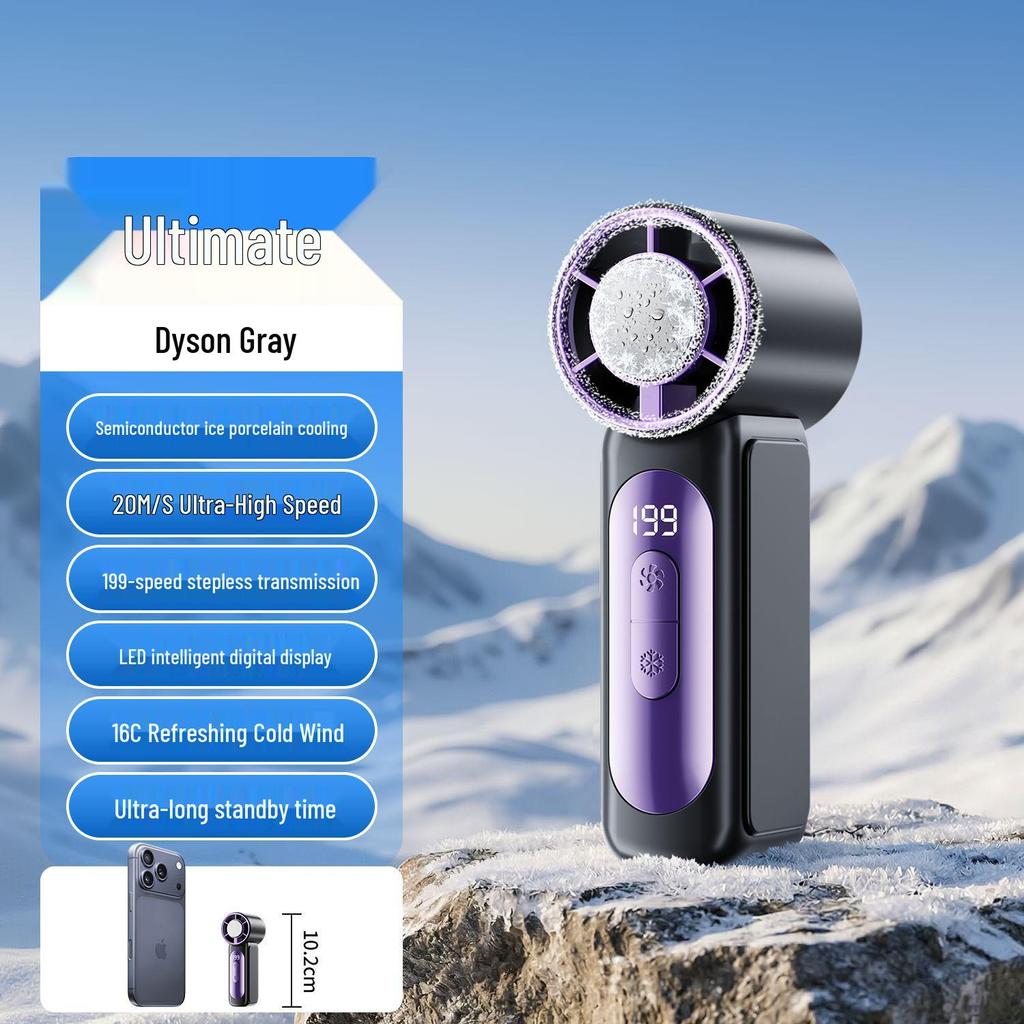 2026 USB Rechargeable Mini Handheld Fan with Long Battery Life and Ice Pack Feature
