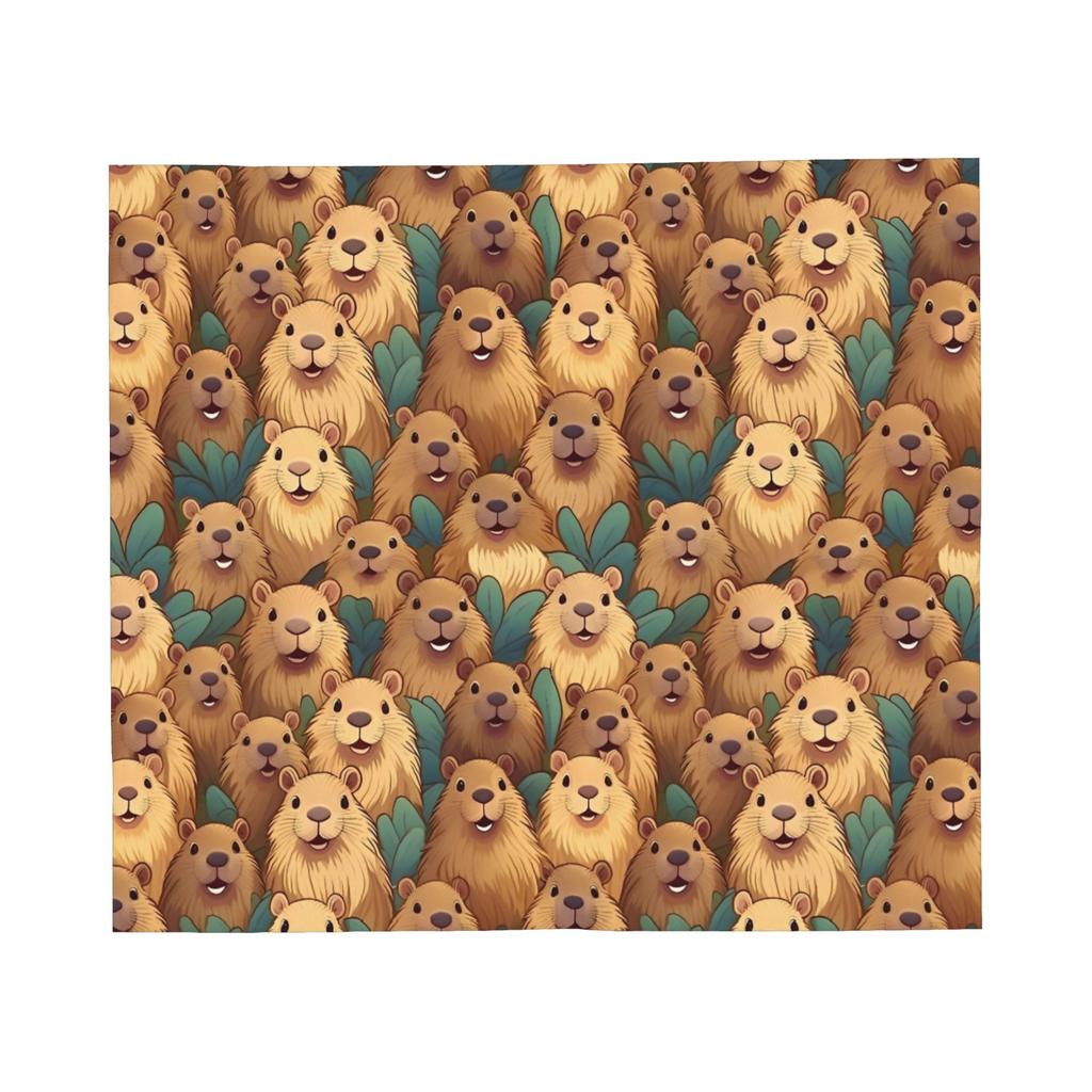 Capybara Blankets Fleece Textile Decor Cartoon Cute Multifunction Super Soft Throw Blankets for Bed Outdoor Quilt