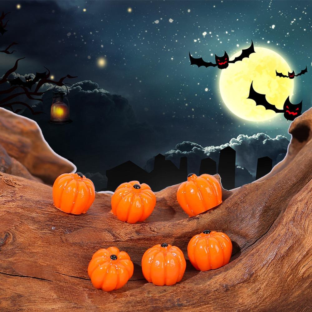 10pcs Resin Miniature Ornaments Halloween Desktop Figurines Cute Village Accessories Home Bar Decor