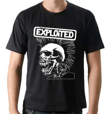 Футболка Skull Exploited Мужская Готическая Тренд Футболка Мужские Топы Харадзюку Панк Одежда Мужские Футболки с Графикой Ретро Повседневная Уличная Одежда#Цвет(3)