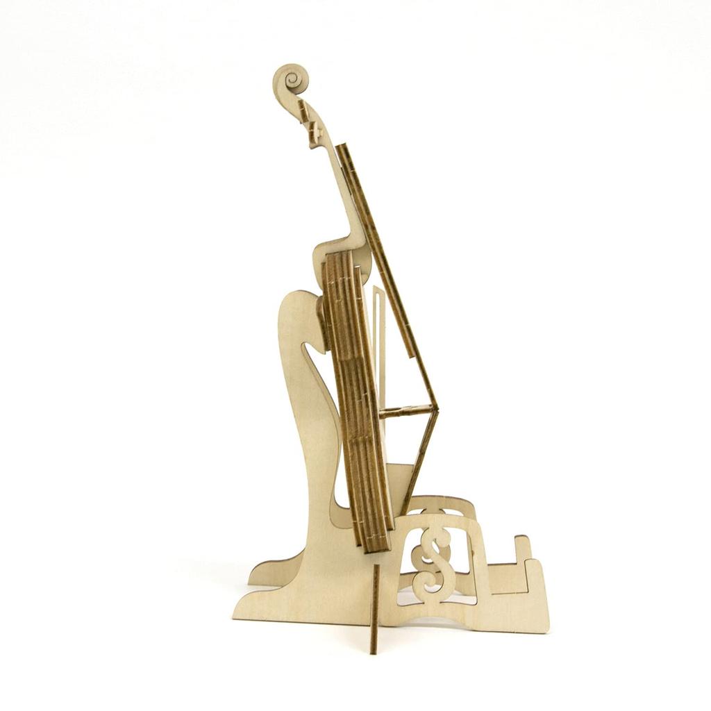 Подставка для смартфона в виде виолончели. Деревянный 3D-пазл. Набор для самостоятельного изготовления, который понравится всем: от учеников начальной школы до взрослых. Развивающая игрушка для