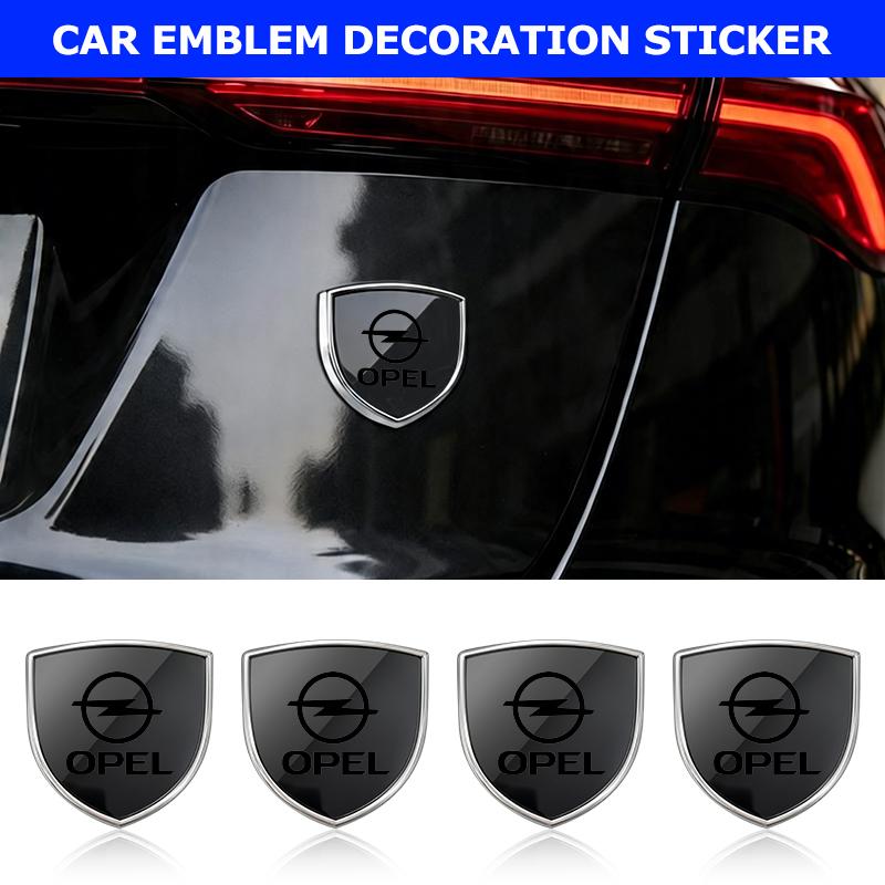AAAYQ1 Universal Shield Car Sticker Alloy Mirror Adhesive Car Decor Badge For Opel Astra G H J K F Corsa D Zafira B Insignia Mokka
