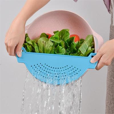 Пластиковые дуршлаги для кухни, дренажные отверстия для кастрюль, герметичные, для промывки риса, фильтрация, перегородка, сито, воронка, инструменты для фильтрации овощей и фруктов