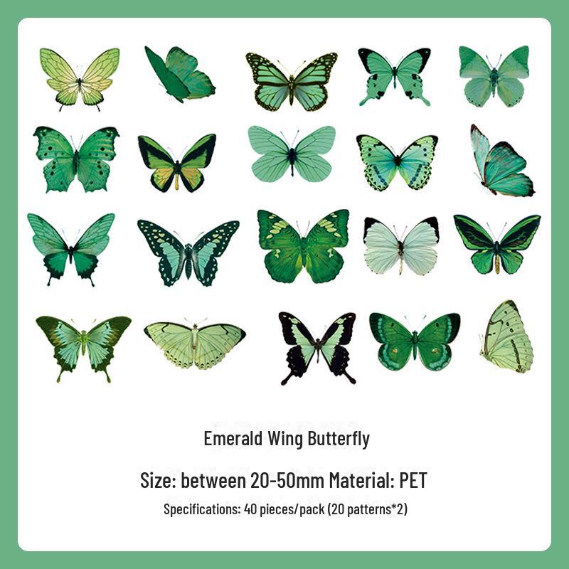 Японские ретро милые мультяшные наклейки с бабочками для украшения дневника своими руками