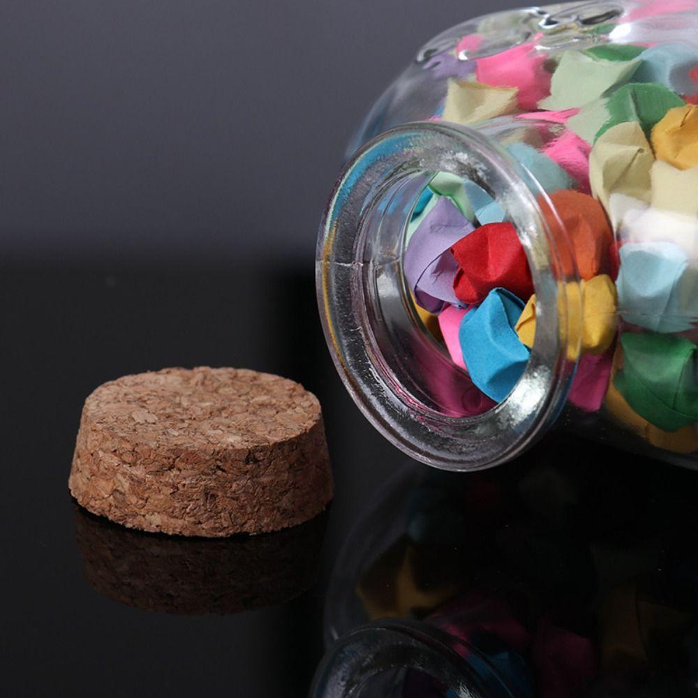 Peach Heart Shape Wishing Bottle Craft Storage Bottle Creative Drift Bottle  for Home