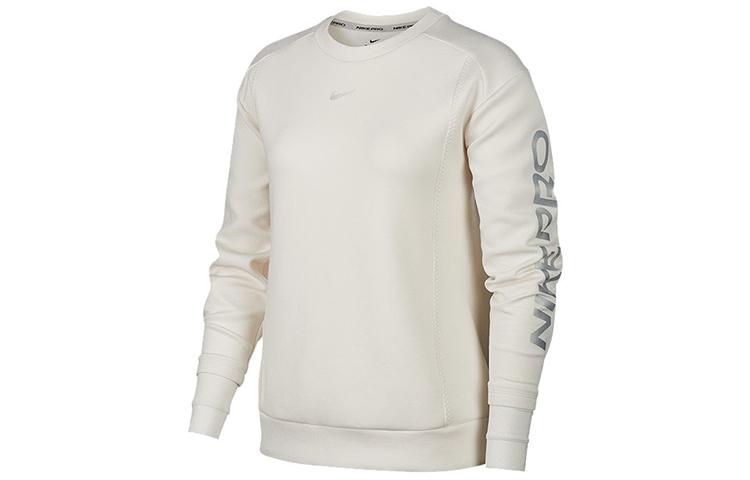 Nike Толстовки Женские Фантомный Серый Белый Круглый Вырез Умеренный Обычный BV4055-030