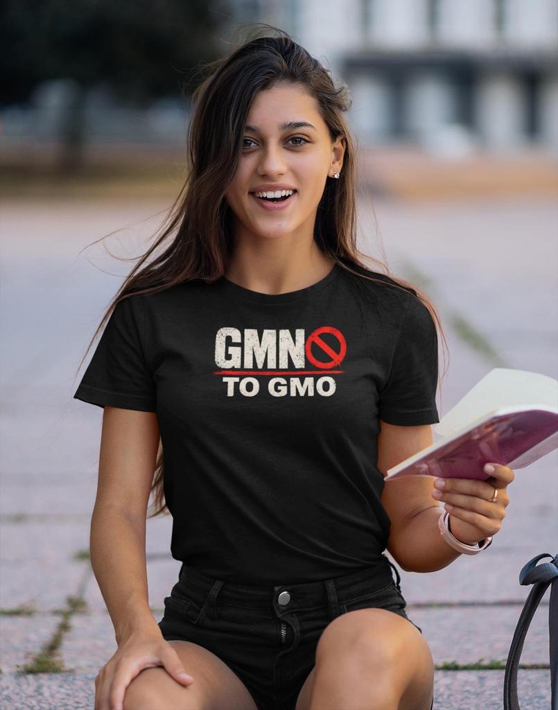GMNO Нет ГМО футболка с графикой и детская футболка | футболка со слоганом против ГМО