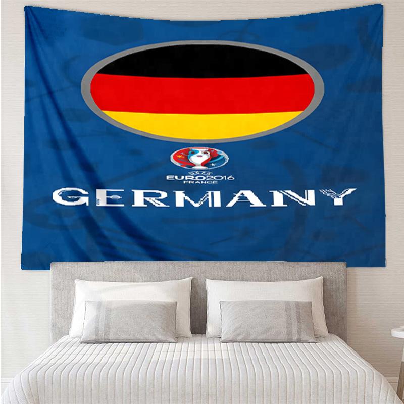 1PC German Football Emblem Printed Tapestry Room Decoration Wall Hanging for Living Room Bedroom, dormitory, Birthday and Christmas gifts