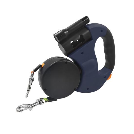 Выдвижной поводок для домашних животных, не спутывающийся, двойной ремень для выгула собак с дозатором для пакетов для фекалий и