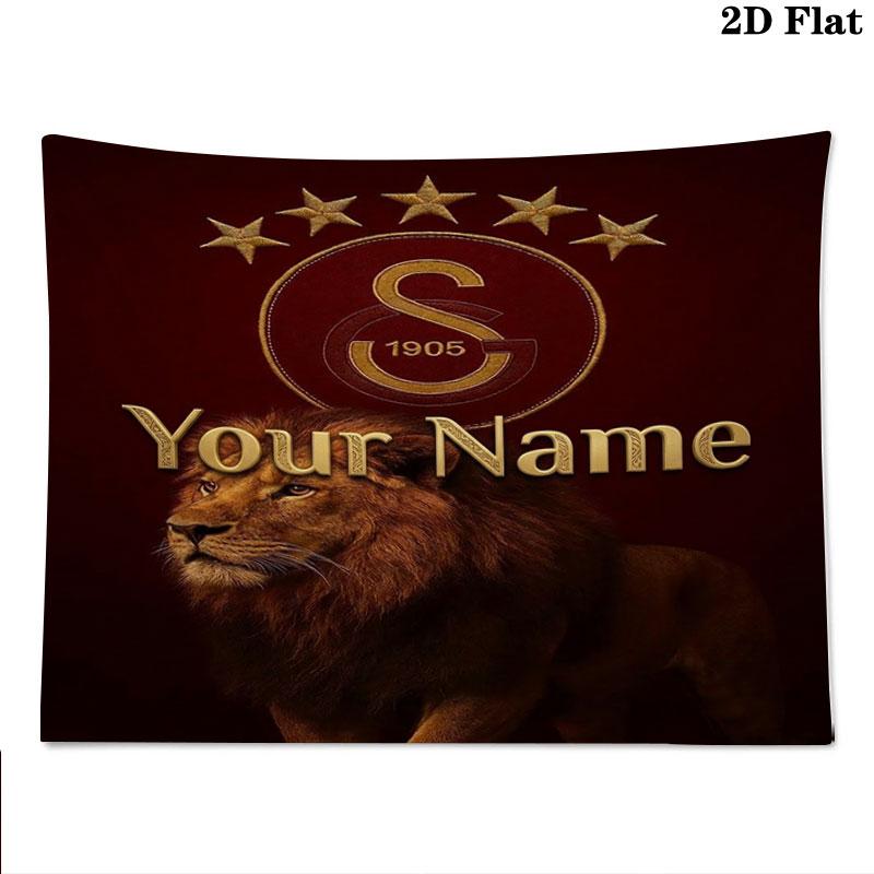 Galatasaray S Custom Name Wall Tapestry Aesthetic Wall Hanging Printed Fabric Blanket Decorative Tapestries for Bedroom Living Room Home Decor