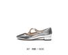 Sijiatu Women's Leather French Mary Jane Flat Shoes