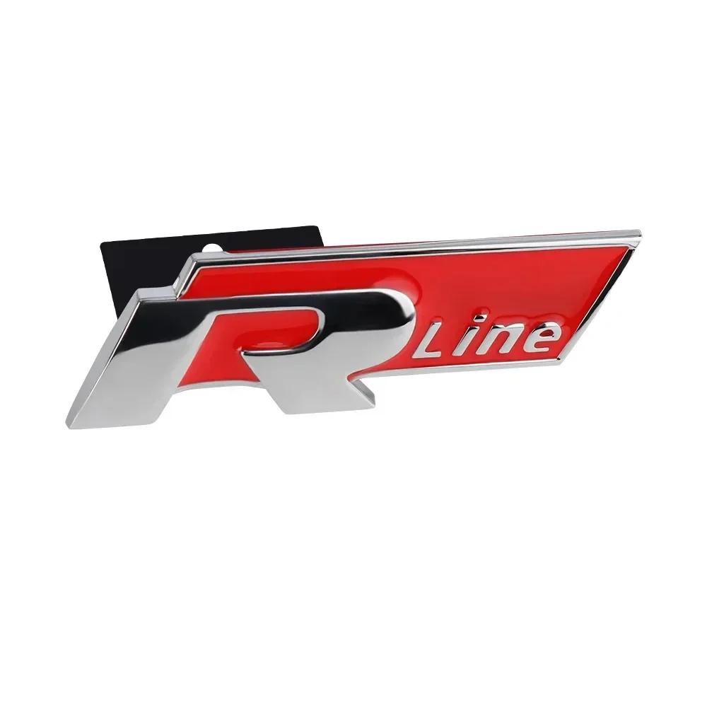 AABKX1 Metal Car Front Grill Emblem Badge for Volkswagen VW Rline Jetta Beetle CC Golf Passat GTI GTD MK3 MK5 Touareg Scirocco Lavida