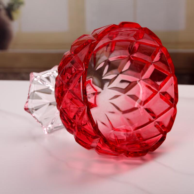 Flavinmci Красная Европейская Хрустальная Стеклянная Подставка Фруктовница