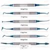 6PCS Dental Composite Resin Filling Tool Set Spatula Titanium Plated Head Thick Handle Manual Professional Use