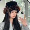 Autumn and winter imitation fox hair plush basin hat thickened warm cute women's imitation mink hair hat