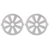 2pcs Meat Grinder Blade 304 Stainless Steel Cutting Plate 7mm/0.3in ID for 5#/B Type Meat Grinder(8