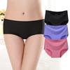 Women's Mid-waist Sexy Underwear Large Size Briefs Quick Dry Thin Seamless Ice Silk Panties
