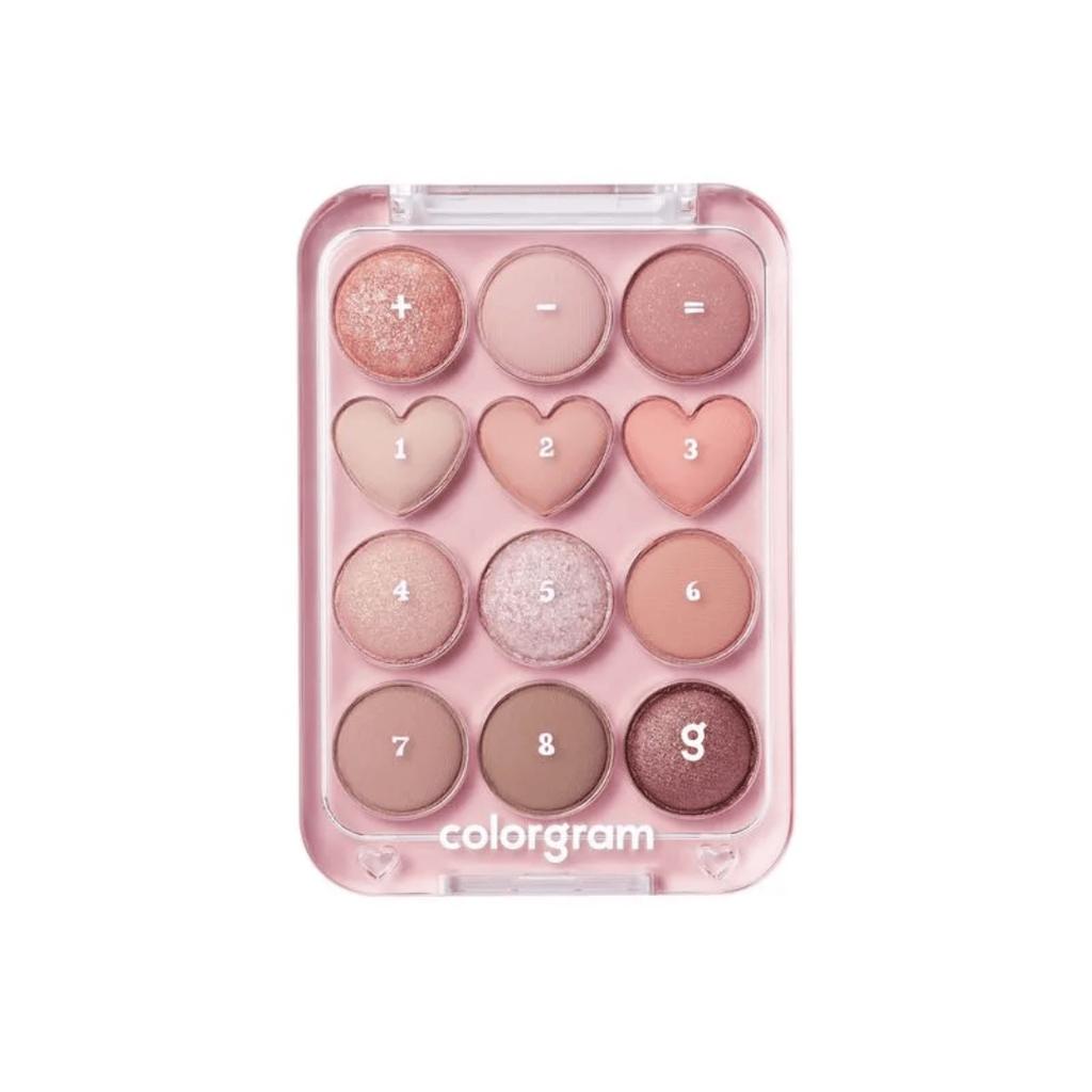 Colorgram Pin Point Eyeshadow Palette #01 Peach + Coral 9.9 G - Palette of Peach Eyeshadows