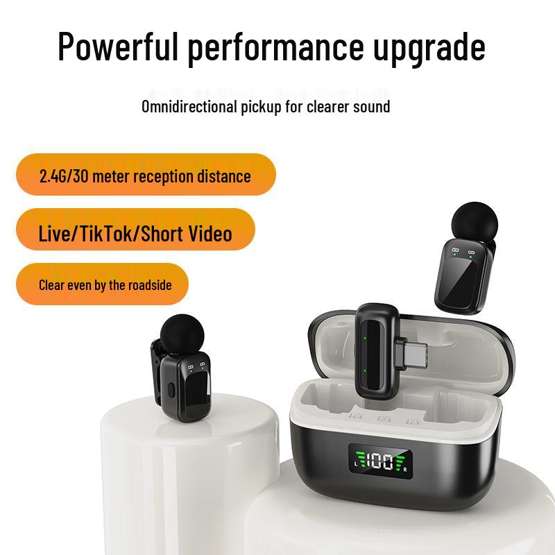 New K8K9 Wireless Lavalier Microphone for Mobile Phone Live Streaming, Outdoor Use, and Mini Wireless Lavalier Applications