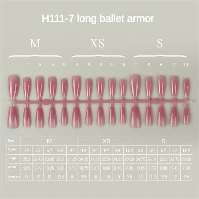 Около 27,5*11 см накладные ногти размазанные доспехи дизайн ногтей готовые накладные ногти розовый акриловый материал 14 стилей фишек для ногтей