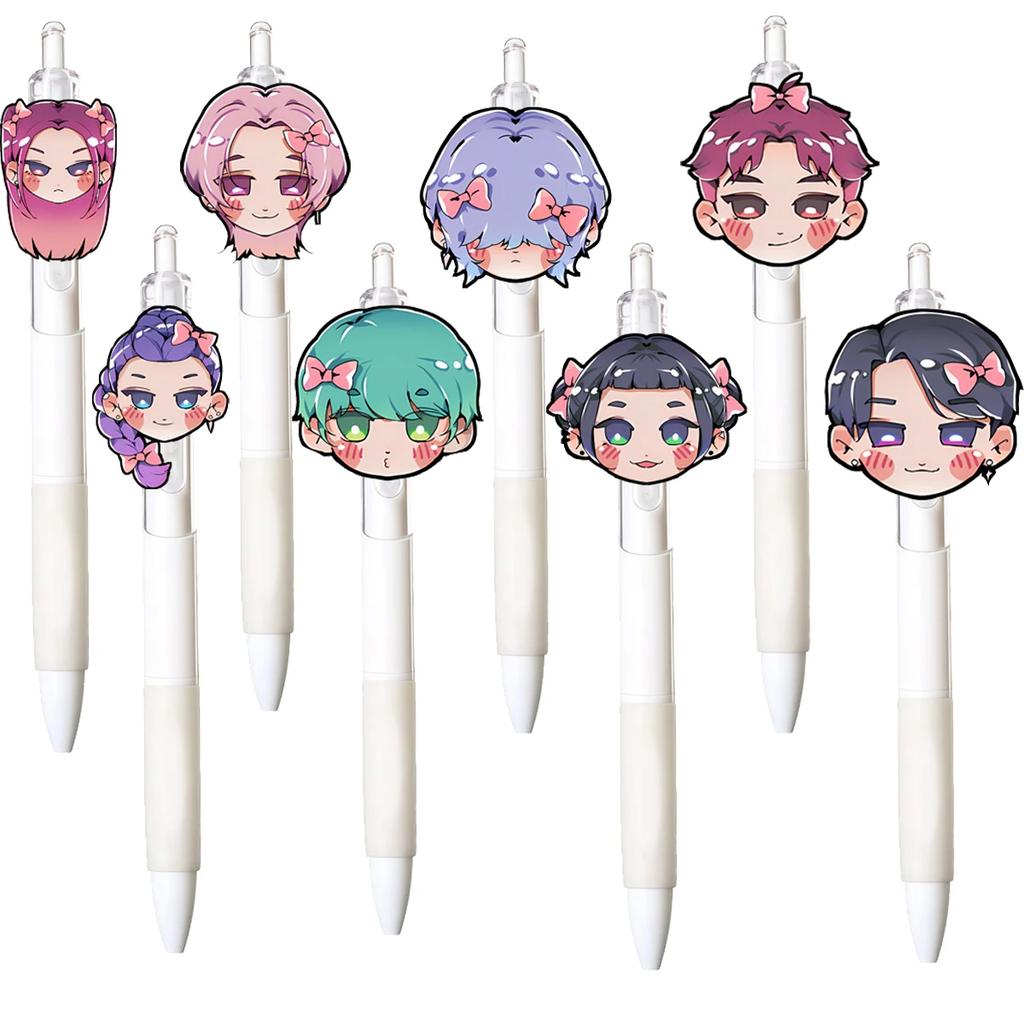 Охотники на демонов Ручка 0,5 мм для K-Pop Черная ручка Студент Сдавать экзамен Рисовать Игра Аниме Мультяшный персонаж Канцелярские товары Учебные принадлежности Детский подарок