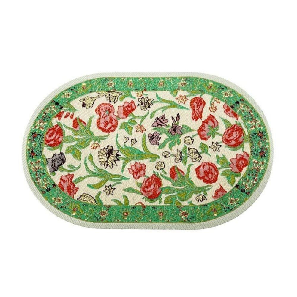 Multicolor Dollhouse Carpet Toy Doll Accessories Oval Round Miniature Weaving Rug Playing House Turkish Style Floor Covering Mat