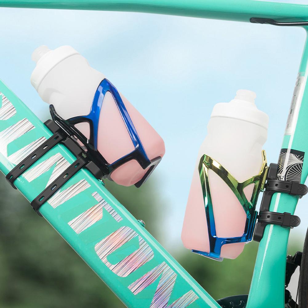 Bicycle Water Bottle Holder Adapter Silicone Cycling Water Bottle Support Mount Multifunctional for MTB Road Mountain Bicycle