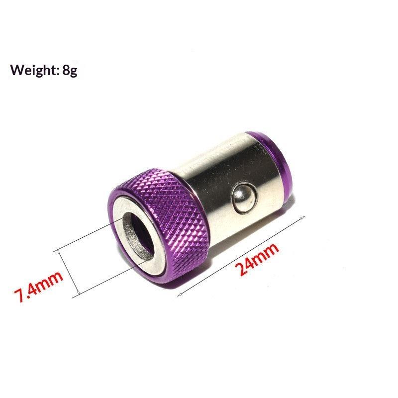 1/3/5Pcs Universal 1/4 Batch Head Colored Magnetic Coil Metal Screwdriver Head Magnetizer Electric Tool Accessory Set
