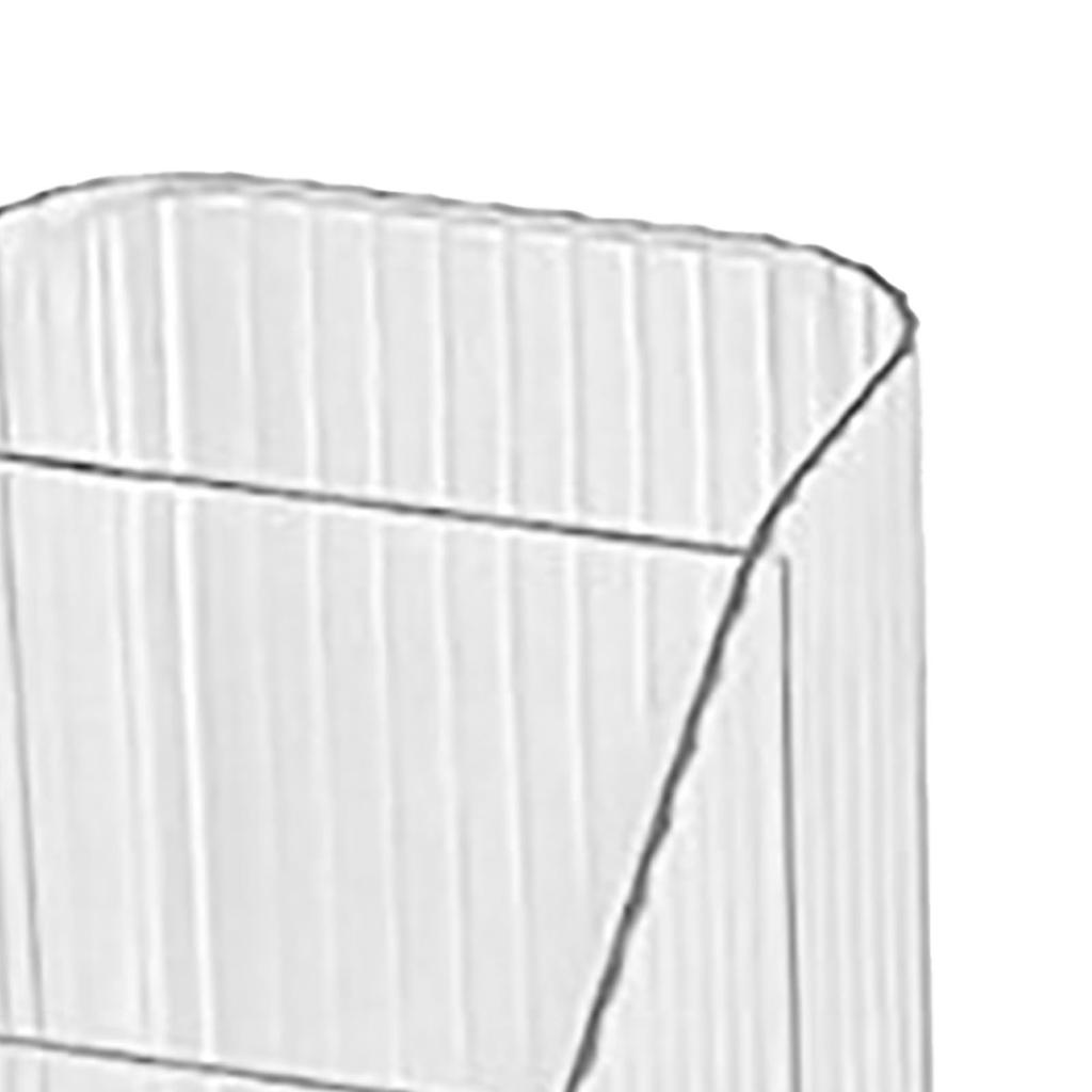 Pen Holder with 3 Compartments PP Transparent Makeup Brush Holder Desktop Stationery Organizer for