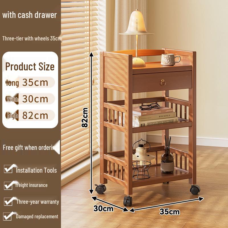 Многоярусная мобильная стойка для хранения: Напольная, многофункциональная тележка для гостиной и предметов домашнего обихода.