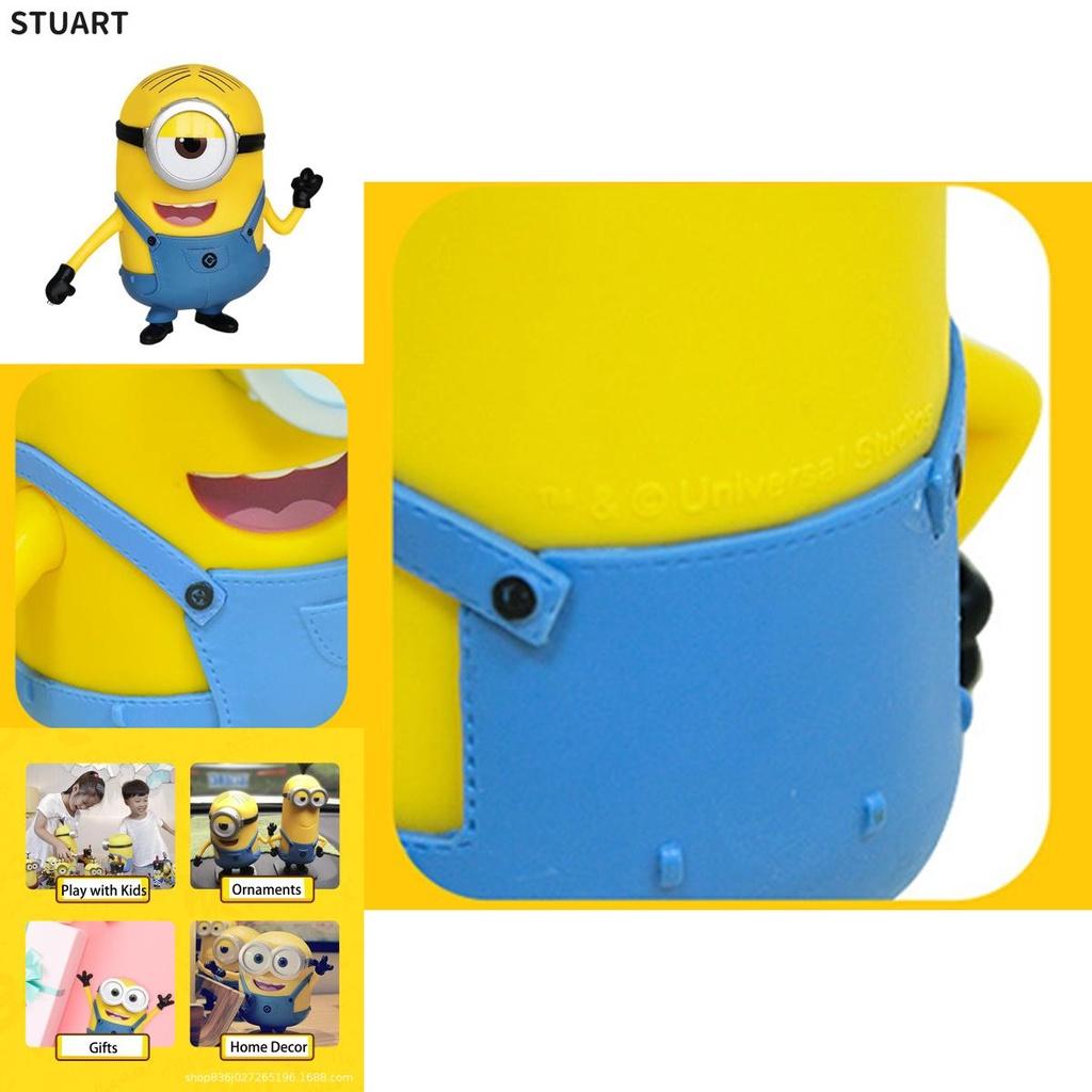 Despicable Me Minions Bob/kevin/stuart Toy Doll Model Action Figure For Kids No Toxic No Fading Perfect Cake Topper Home Decor