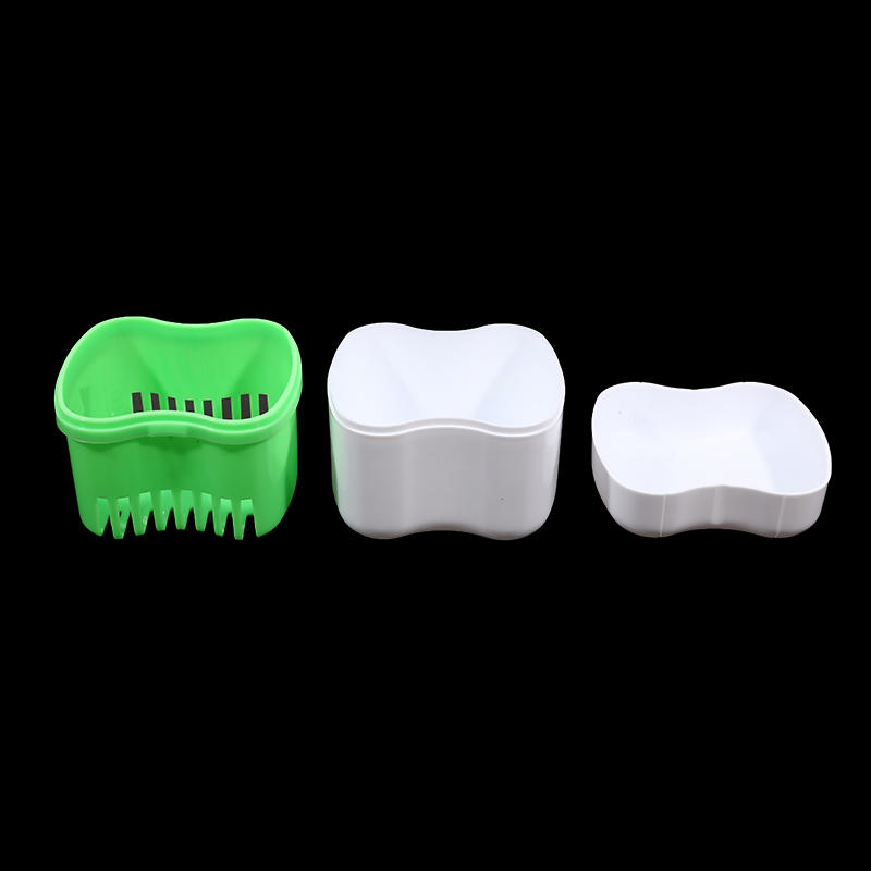 Bathroom Denture Cup Mouthguard Cleaning Container Denture Boxes Bath Dentures Container Denture Box for Travel Retainer