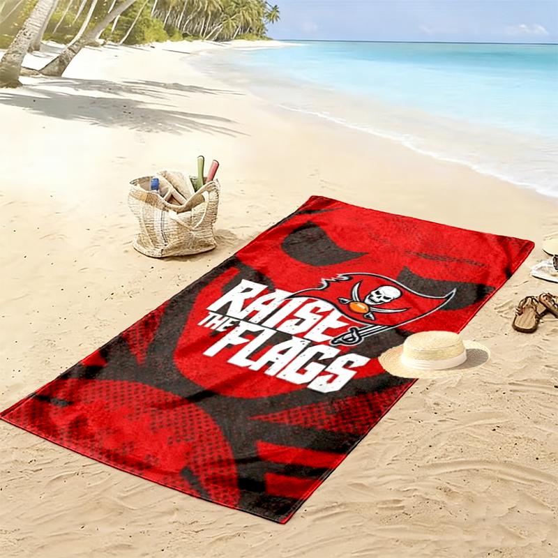 Tampa Bay Buccaneers Print Beach Towel, Large Soft Quick Dry Towel for Beach Camping Swimming