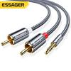 Essager RCA Audio Cable Jack 3.5 To 2 RCA Cable 3.5mm Jack To 2RCA Male Splitter Aux Cable for TV PC Amplifiers DVD Speaker Wire