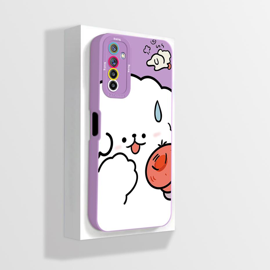 For Realme 6 Pro RMX2063 Case Realme 6 RMX2001 Phone Case Aesthetic Cartoon Astronaut ShockProof Soft Silicone Back Cover Fundas