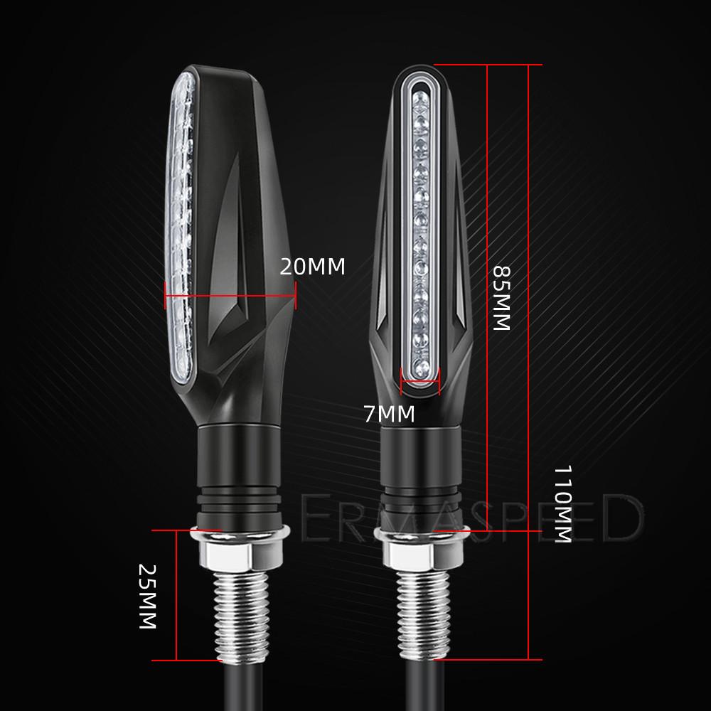 4 шт. индикаторы мотоцикла, плавные указатели поворота, стоп-сигналы и дневные ходовые огни 12 В для мотоцикла, скутера, бездорожья